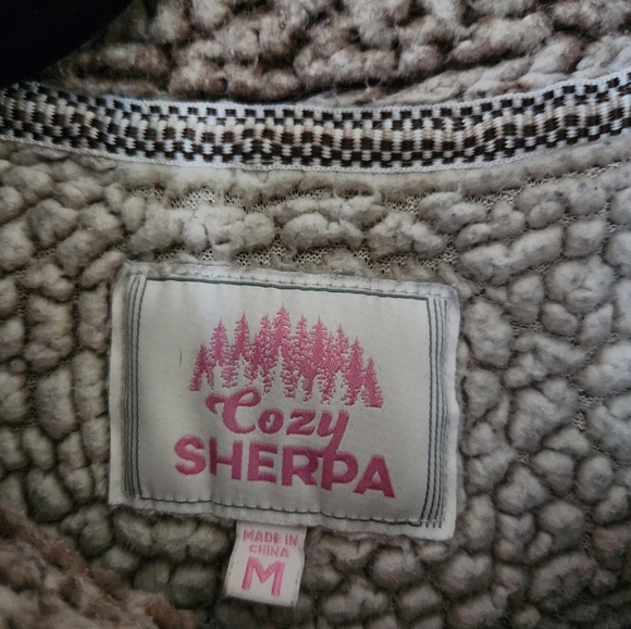 Womens 3/4zip sherpa pullover - Picture 4 of 7